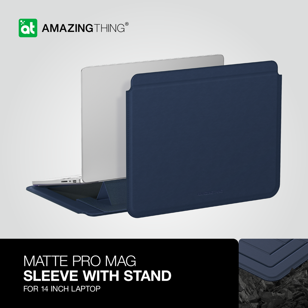AT MATTE PRO MAG SLEEVE WITH STAND FOR MACBOOK PRO 13/14" MACBOOK AIR 13/13.6" & 14" LAPTOPS