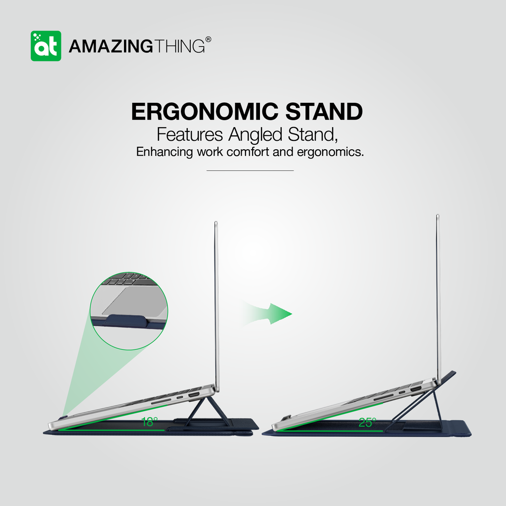 AT MATTE PRO MAG SLEEVE WITH STAND FOR MACBOOK PRO 13/14" MACBOOK AIR 13/13.6" & 14" LAPTOPS