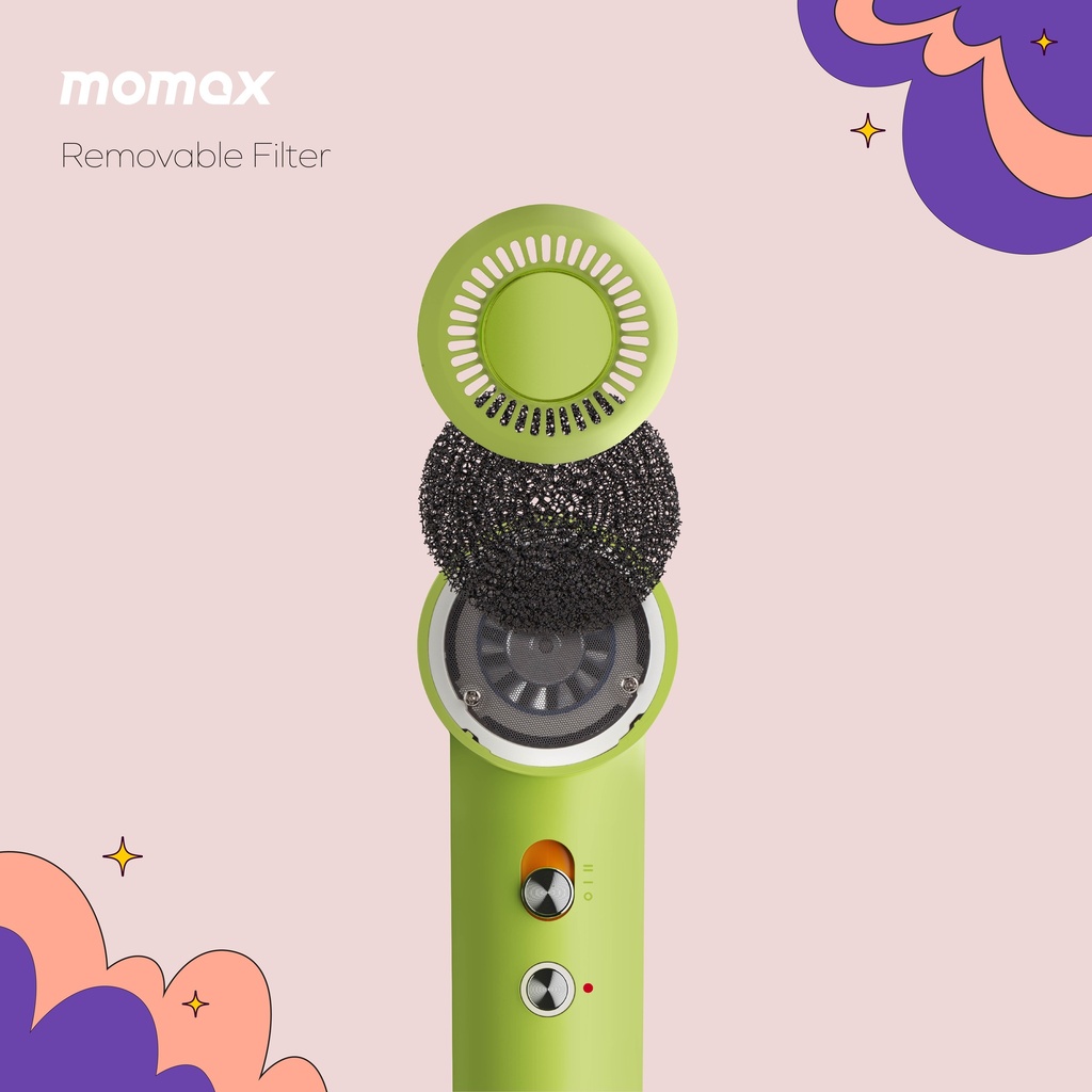 MOMAX 1-CARE HAIR MINI ULTRA SPEED ION HAIR DRYER