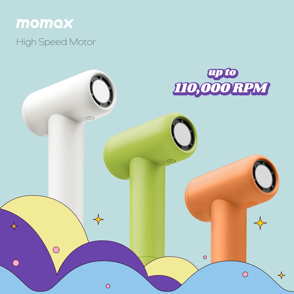 MOMAX 1-CARE HAIR MINI ULTRA SPEED ION HAIR DRYER