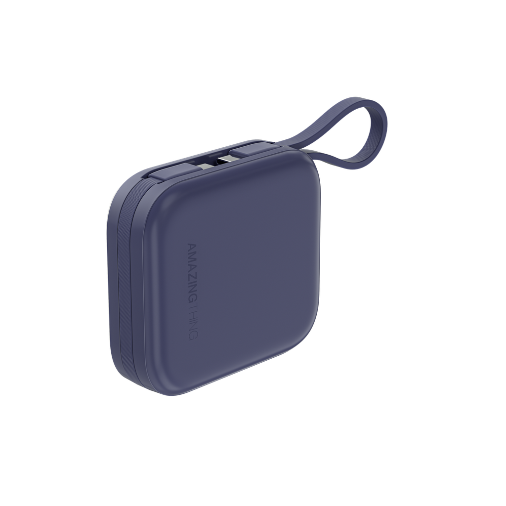 AT THUNDER GO 10000mAh POWER BANK WITH BUILT-IN 2 USB-C CABLES