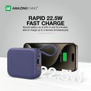 AT THUNDER GO 10000mAh POWER BANK WITH BUILT-IN 2 USB-C CABLES