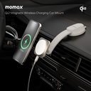 MOMAX Q2 MAG MOUNT QI 15W MAGNETIC WIRELESS CHARGING CAR MOUNT