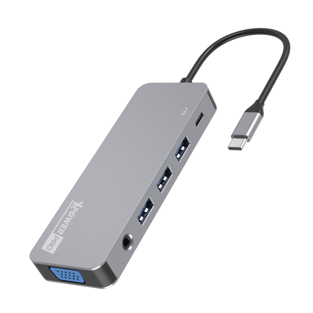 XPOWER HU11 11IN1 100W 20V RJ45 HDMI TYPE-C PD HUB