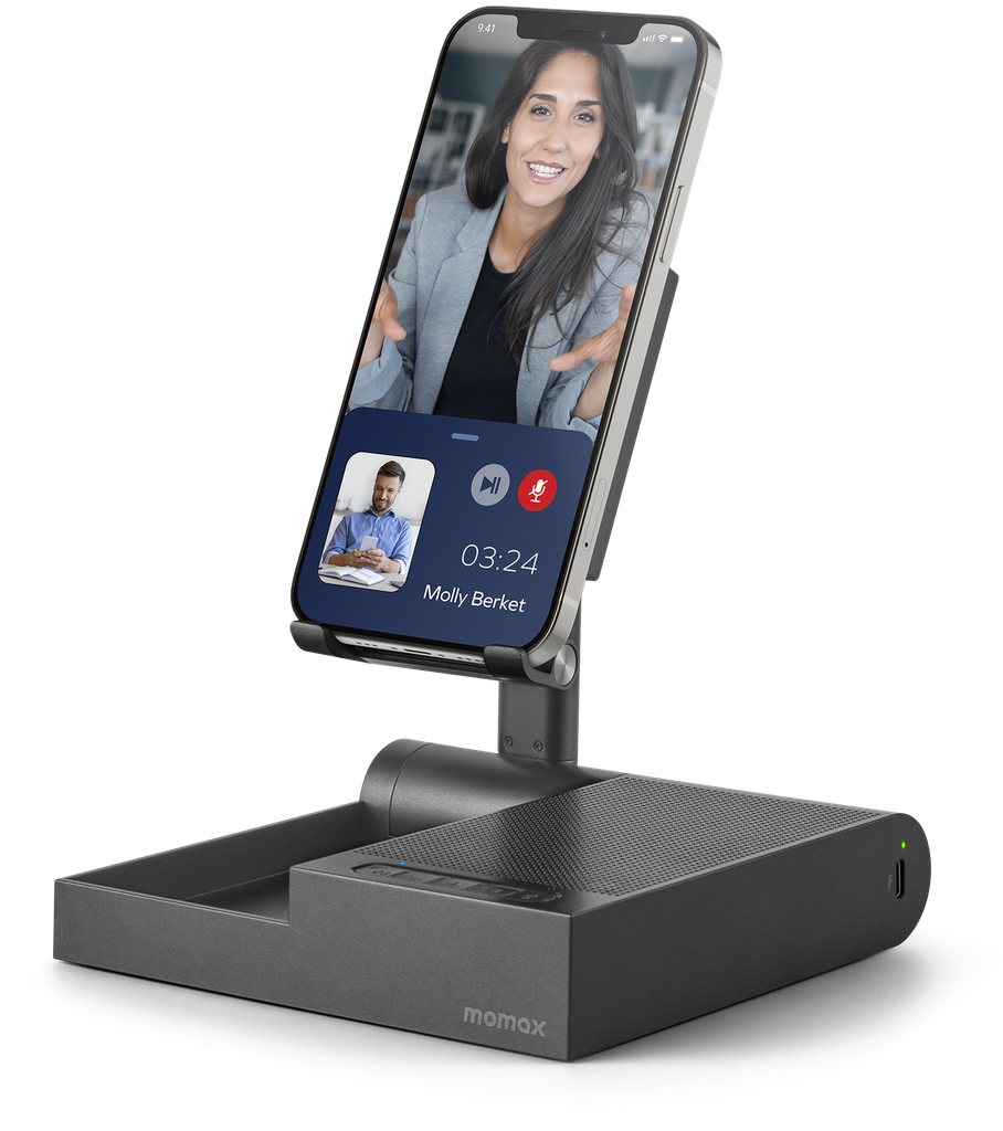 MOMAX Q.CONFERENCE MINI SPEAKERPHONE WITH WIRELESS CHARGING