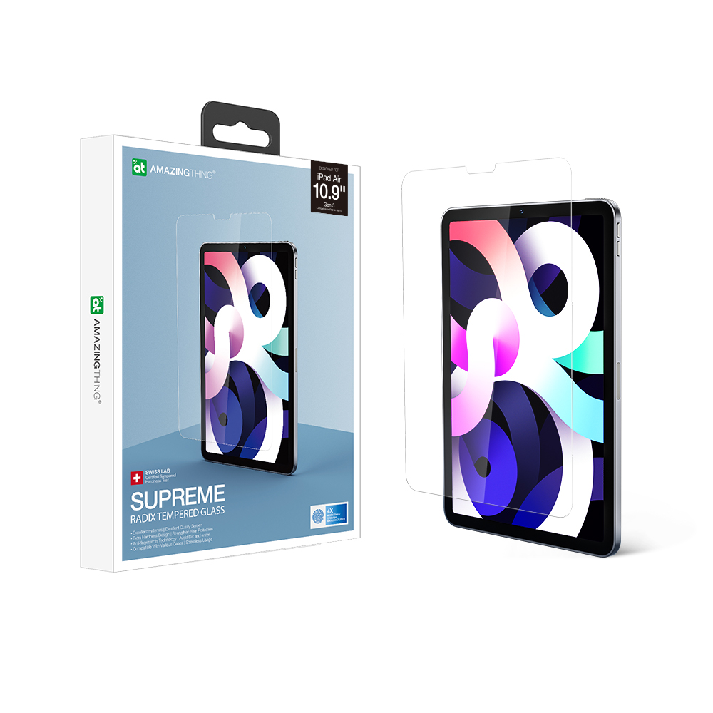 AT IPAD AIR 5 10.9 2022 2.5D FULLY COVERED RADIX CLEAR GLASS