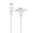 MOMAX 1-LINK FLOW DUO 2IN1 USB-C TO USB-C+LIGHTNING CABLE 1.5M