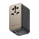 MOMAX 1-WORLD 120W GAN 4 PORTS AC TRAVEL ADAPTOR WITH 100W USB-C TO USB-C CABLE