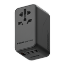 MOMAX 1-WORLD 140W GAN 4 PORTS AC TRAVEL ADAPTOR INCLUDING 140W USB-C TO USB-C CABLE