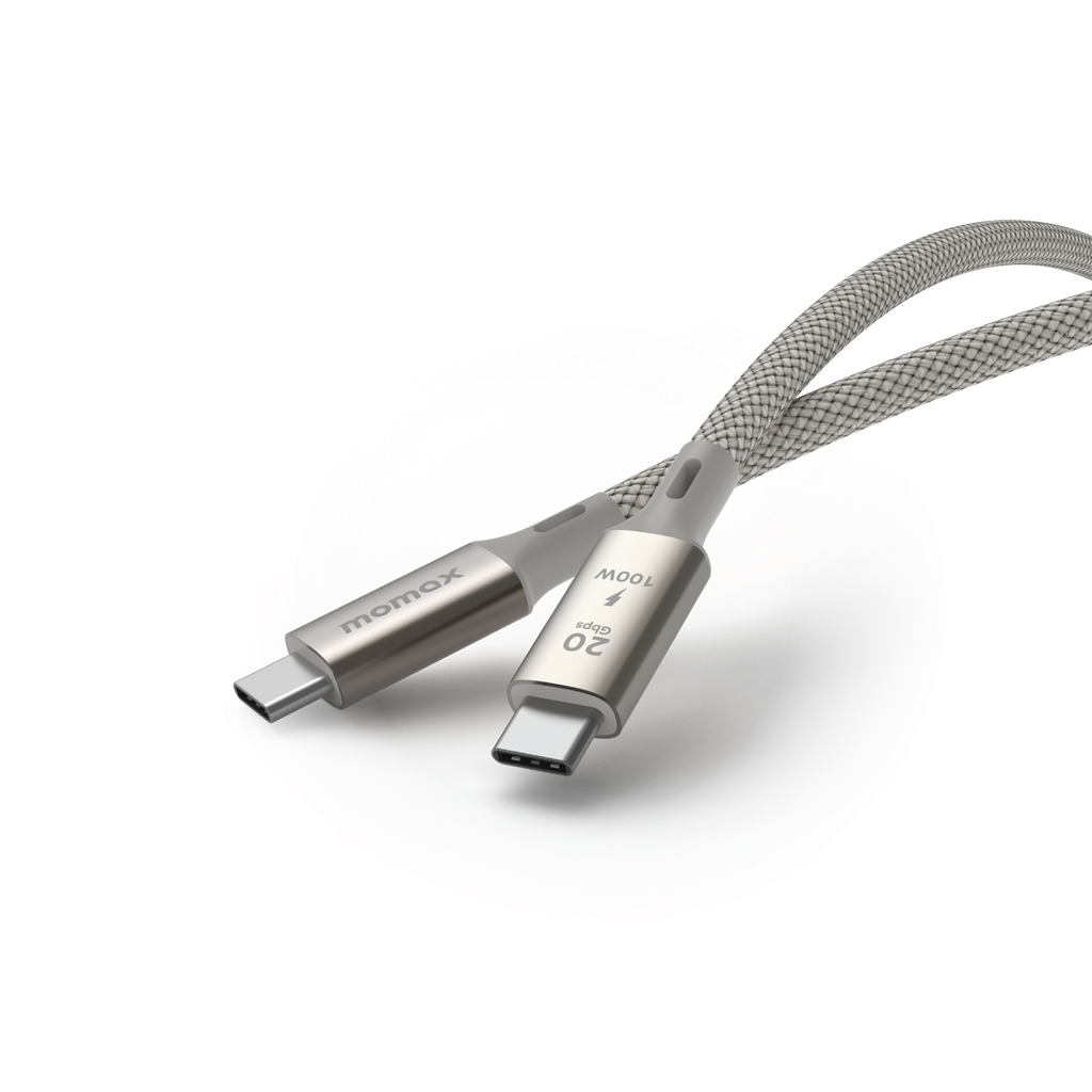 MOMAX ELITE 100W USB-C TO USB-C 3.2 GEN 2X2 20GBPS CABLE 1M