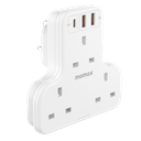MOMAX ONEPLUG 3 OUTLET T-SHAPED EXTENSION SOCKET WITH USB
