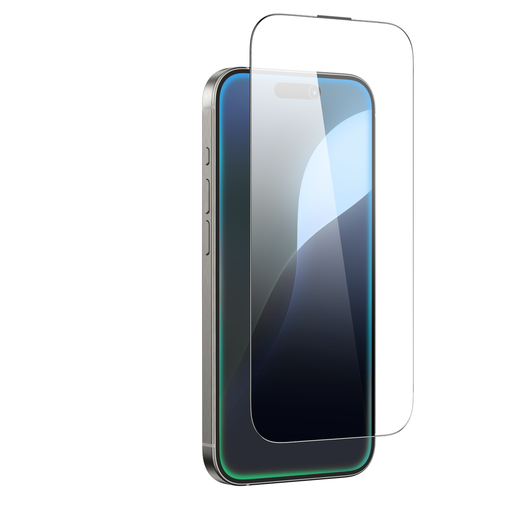 AT IPHONE 16 PRO 6.3 2.75D FULLY COVERED DUST FILTER TITAN GLASS CLEAR