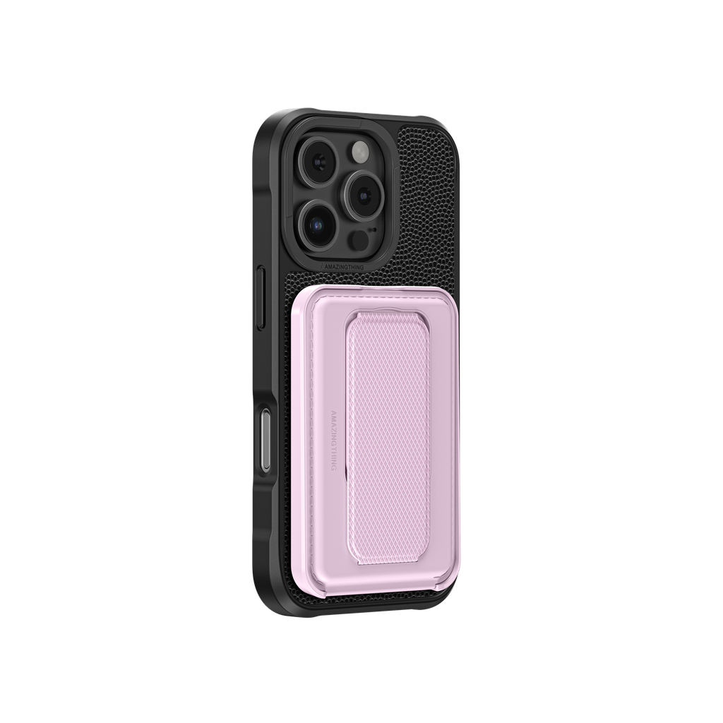 AT GLAMOUR MAGSAFE DROP PROOF CASE WITH WALLET STAND FOR IPHONE 16 PRO 6.3