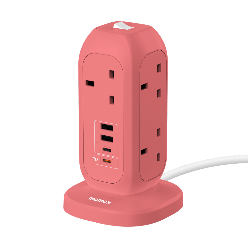 MOMAX ONEPLUG 7-OUTLET POWER STRIP WITH USB