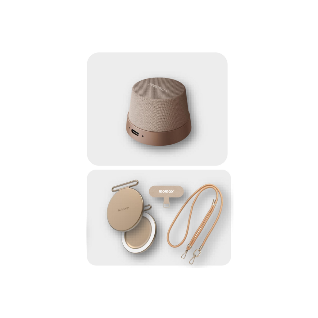 MOMAX 1-VIBE GO MAGNETIC WIRELESS SPEAKER BUNDLE SET