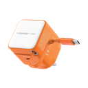 MOMAX 1-CHARGE 35W GAN 1 PORT CHARGER WITH BUILT-IN USB-C CABLE
