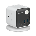 MOMAX 1-CHARGE WORK FLOW 3-OUTLET POWER CUBE WITH USB