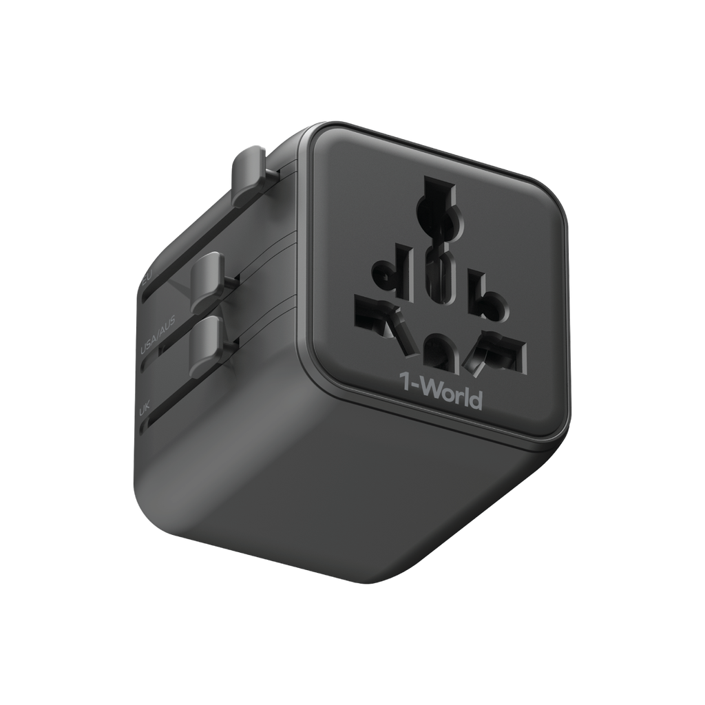 MOMAX 1-WORLD UNIVERSAL TRAVEL ADAPTOR WITH DUAL AC