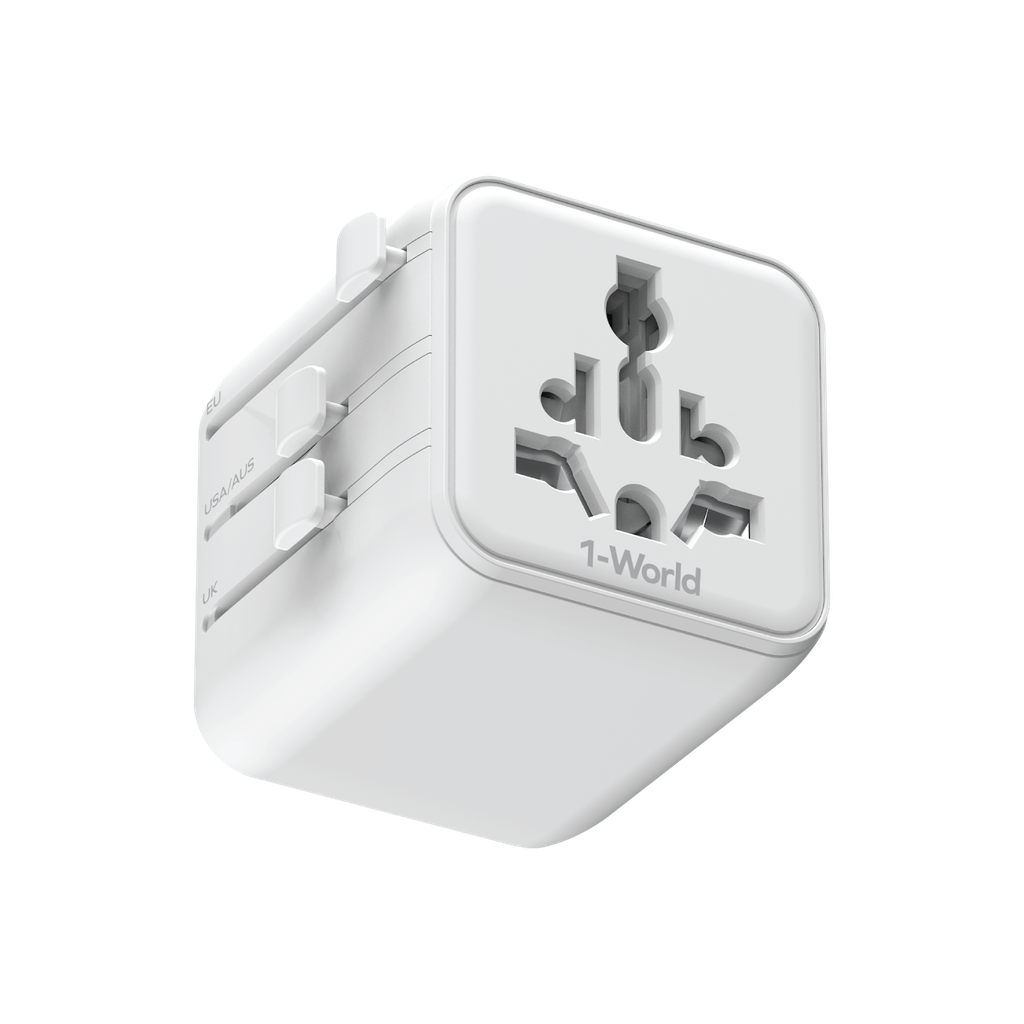 MOMAX 1-WORLD UNIVERSAL TRAVEL ADAPTOR WITH DUAL AC