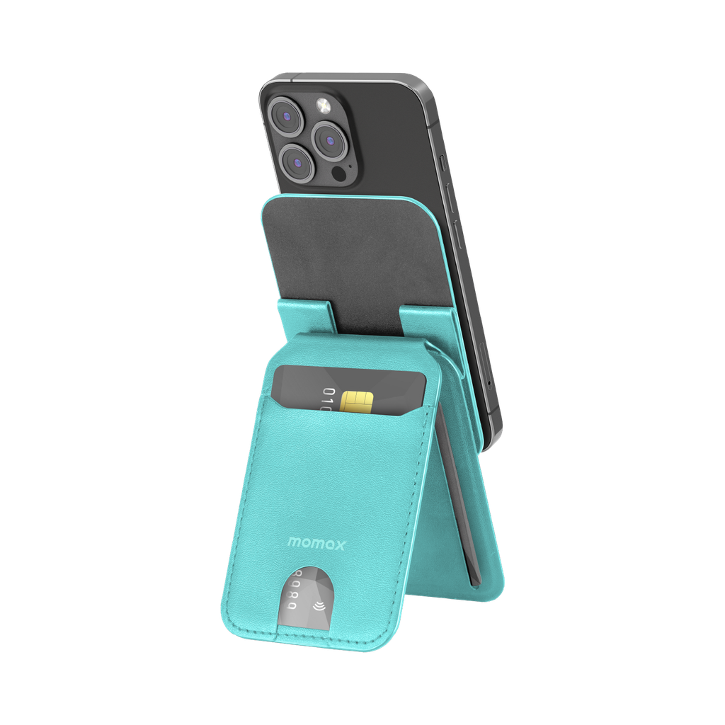 MOMAX 1-WALLET MAGNETIC ADJUSTABLE STAND CARD HOLDER