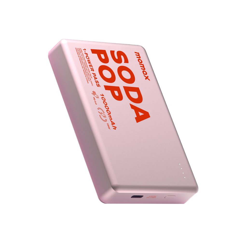 MOMAX 1-POWER PASS 10000mAh MAGNETIC WIRELESS POWER BANK