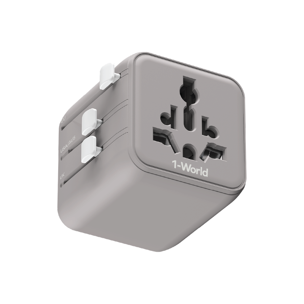 MOMAX 1-WORLD UNIVERSAL TRAVEL ADAPTOR WITH DUAL AC
