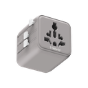 MOMAX 1-WORLD UNIVERSAL TRAVEL ADAPTOR WITH DUAL AC