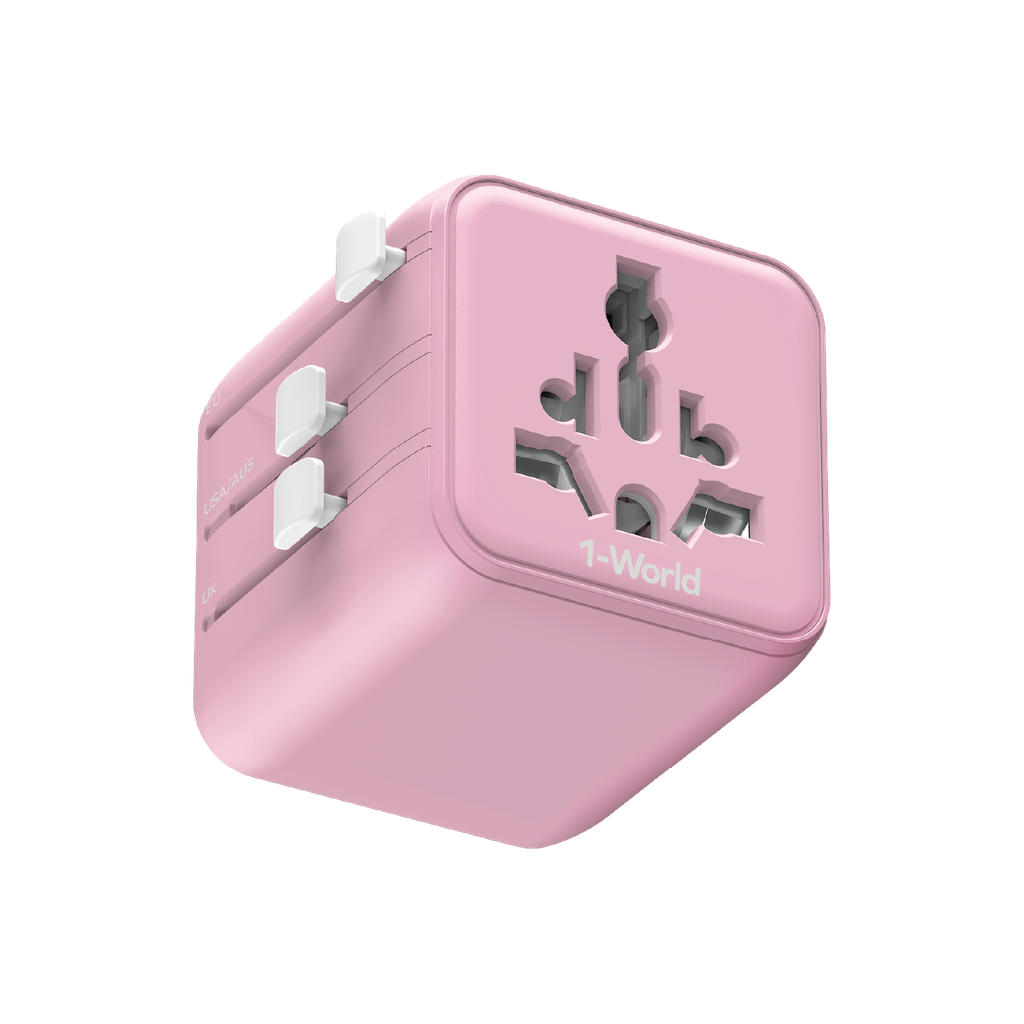 MOMAX 1-WORLD UNIVERSAL TRAVEL ADAPTOR WITH DUAL AC