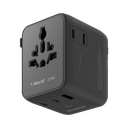 MOMAX 1-WORLD2 20W 3 PORT DUAL AC TRAVEL ADAPTOR