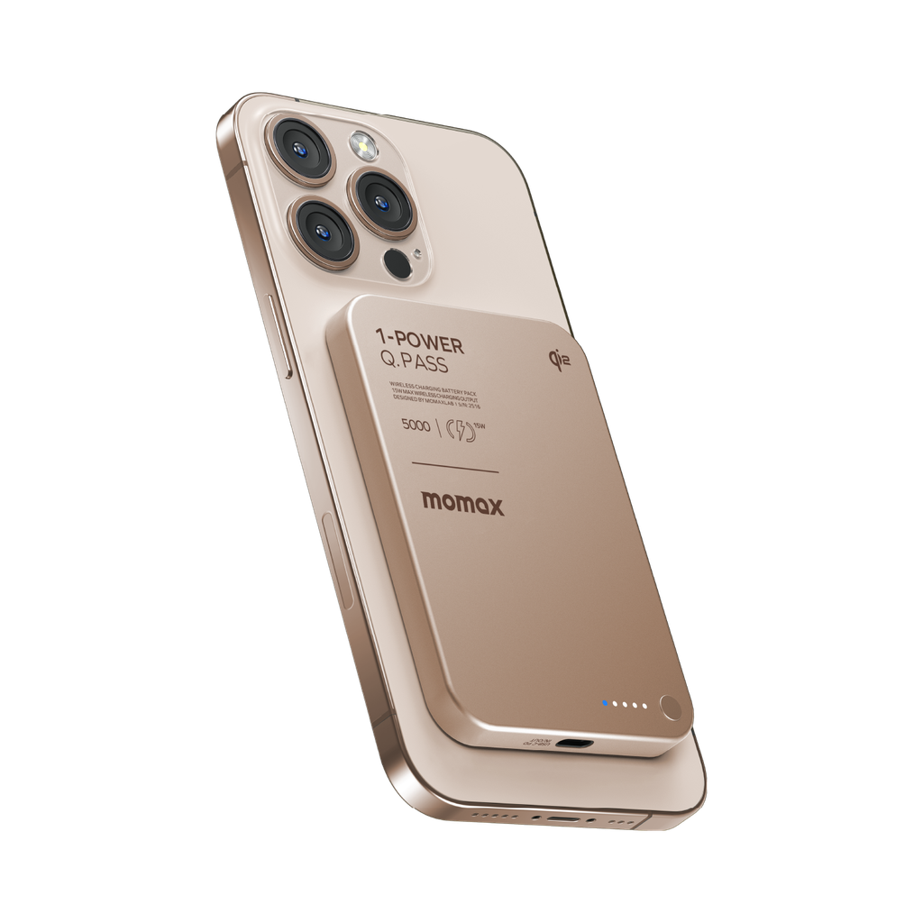 MOMAX 1-POWER Q.PASS 5000mAh QI2 MAGNETIC WIRELESS POWER BANK