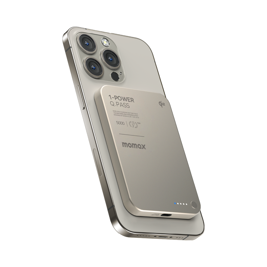 MOMAX 1-POWER Q.PASS 5000mAh QI2 MAGNETIC WIRELESS POWER BANK