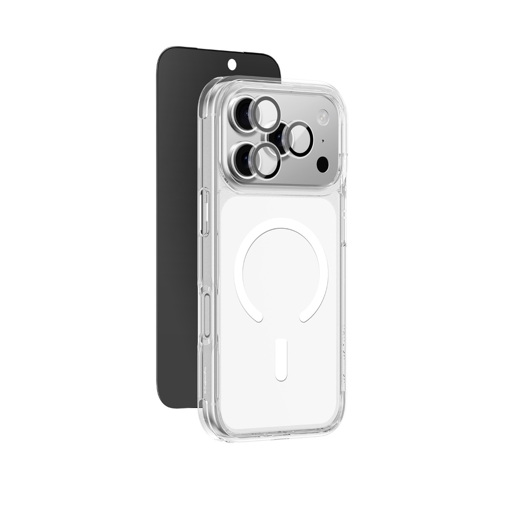 AT RADIX GLASS 3 IN 1 BUNDLE PROTECTOR FOR IPHONE 17 PRO MAX 6.9 (MINIMAL MAGSAFE CASE + RADIX 3D PRIVACY GLASS + AR CLEAR LENS)