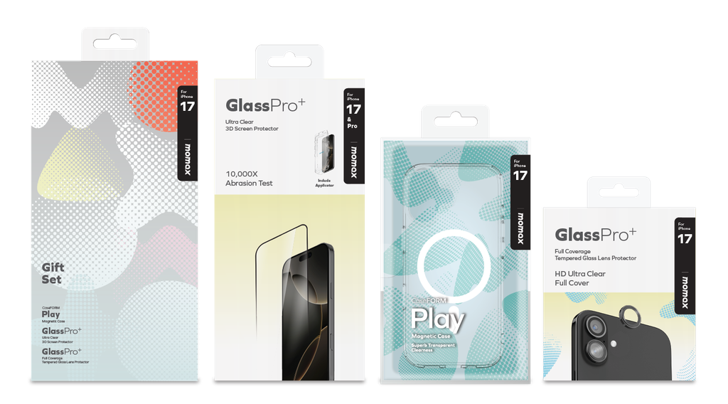 MOMAX CASE+GLASS+LENS BUNDLE KIT FOR IPHONE 17 6.3