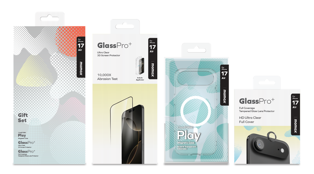 MOMAX CASE+GLASS+LENS BUNDLE KIT FOR IPHONE 17 AIR 6.6