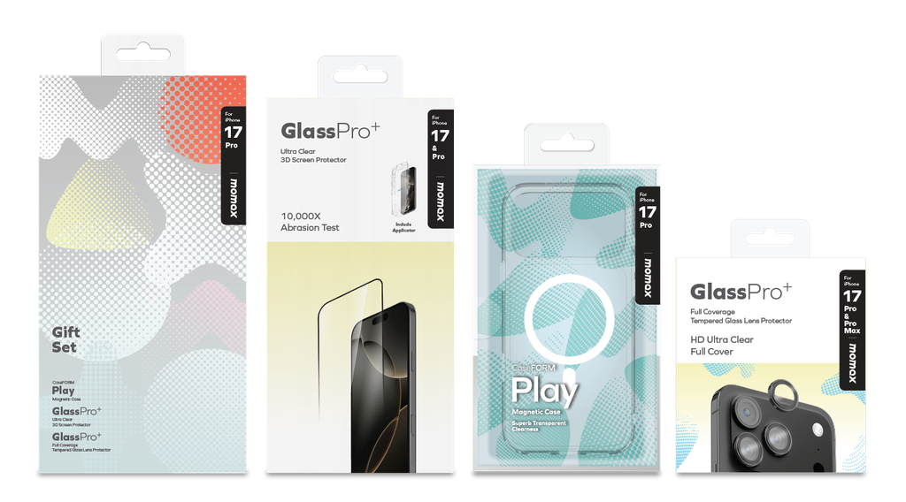MOMAX CASE+GLASS+LENS BUNDLE KIT FOR IPHONE 17 PRO 6.3