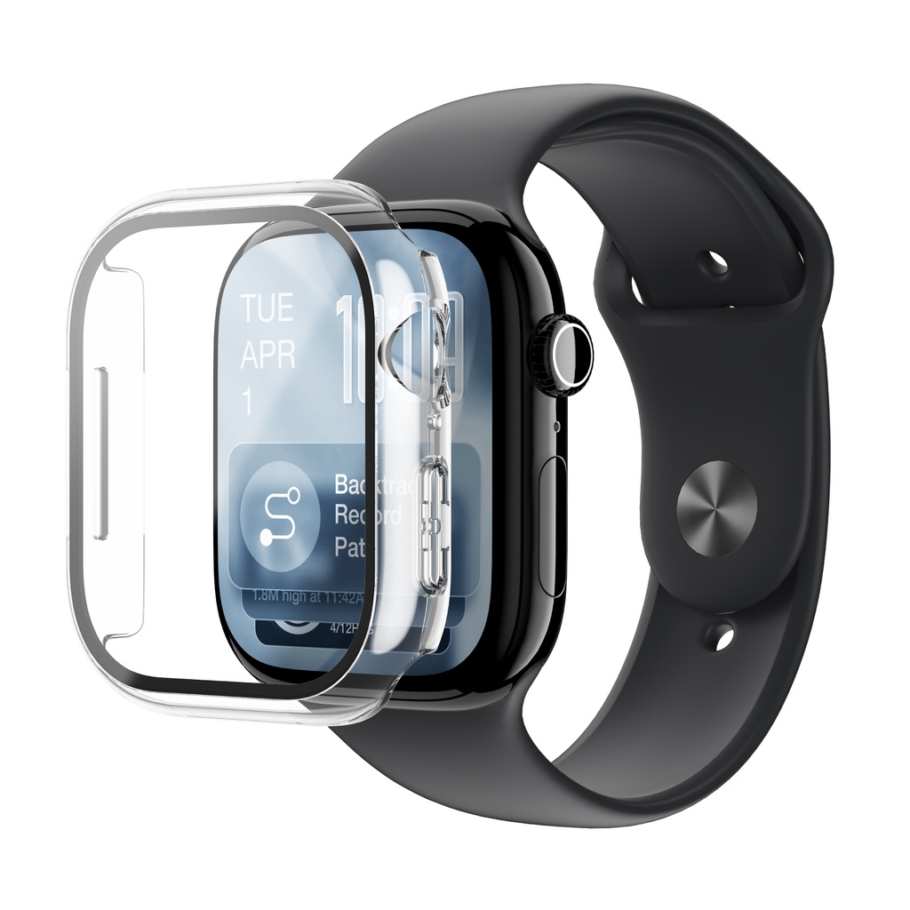 AT RADIX GLASS WITH CASE FOR APPLE WATCH SERIES 11 42MM