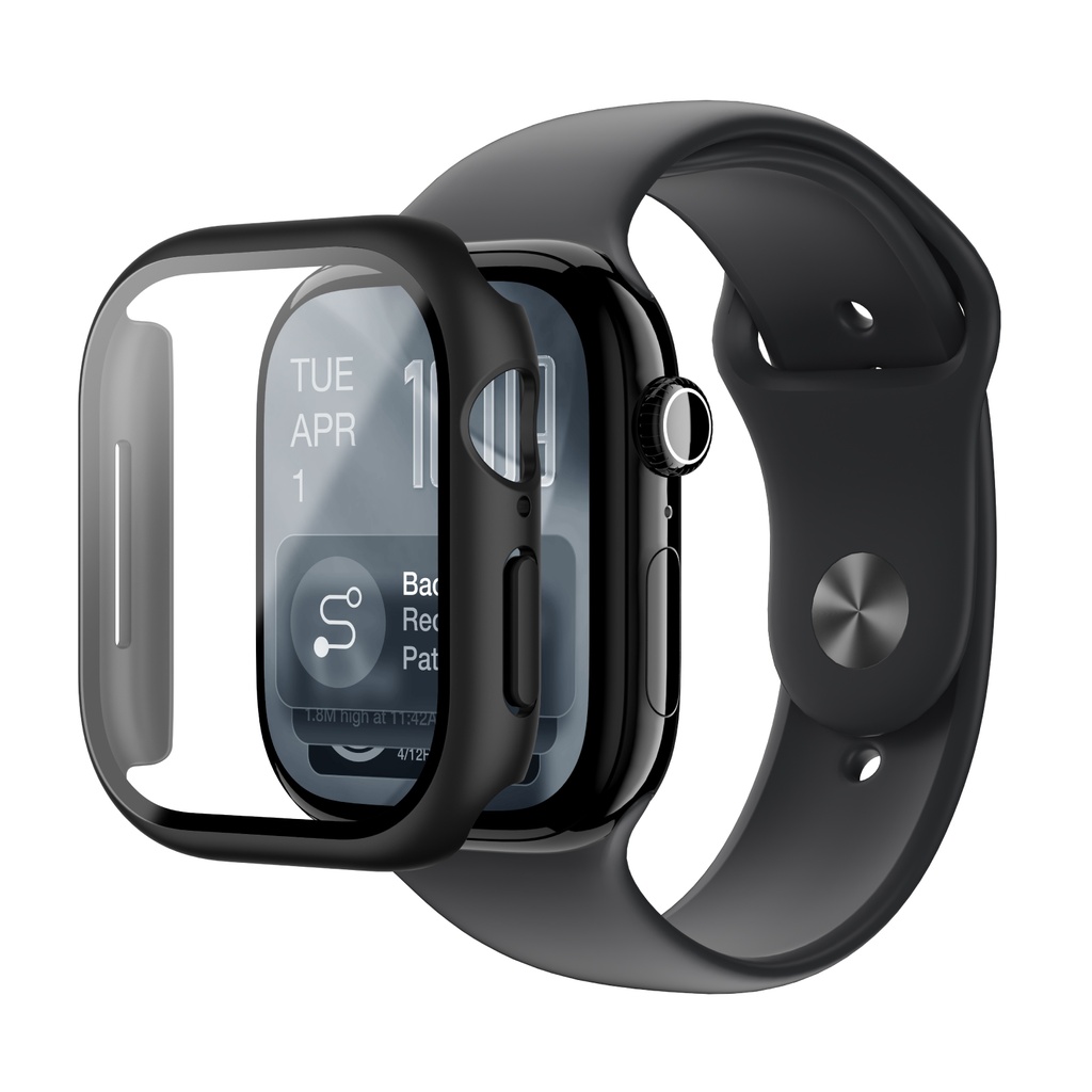 AT RADIX GLASS WITH CASE FOR APPLE WATCH SERIES 11 42MM