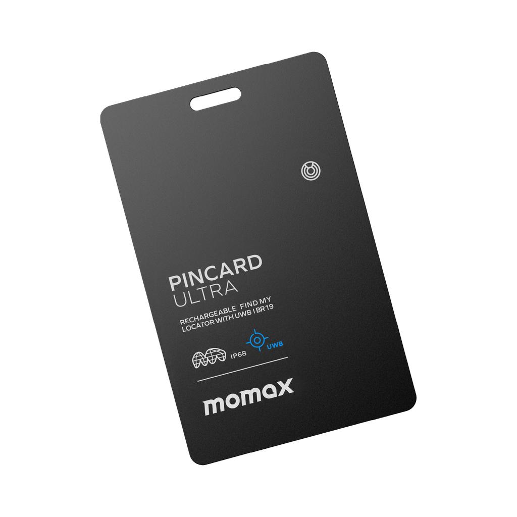 MOMAX PINCARD ULTRA RECHARGEABLE FIND MY MINI LOCATOR WITH UWB