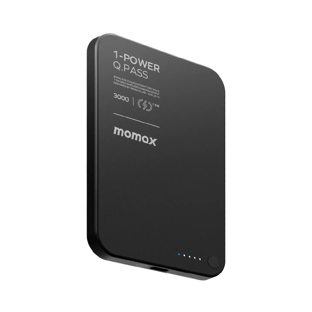 MOMAX 1-POWER Q.PASS 3000mAh SLIM MAGNETIC WIRELESS POWER BANK