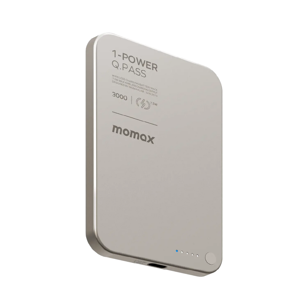 MOMAX 1-POWER Q.PASS 3000mAh SLIM MAGNETIC WIRELESS POWER BANK