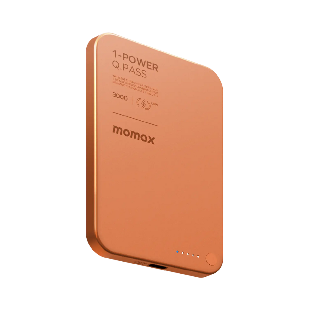 MOMAX 1-POWER Q.PASS 3000mAh SLIM MAGNETIC WIRELESS POWER BANK