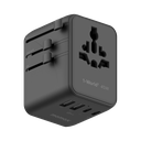 MOMAX 1-WORLD2 45W 5 PORT DUAL AC TRAVEL ADAPTOR