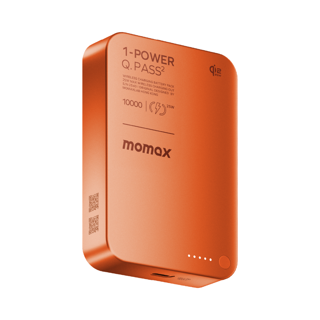 MOMAX 1-POWER Q.PASS2 10000mAh QI2 25W MAGNETIC WIRELESS POWER BANK