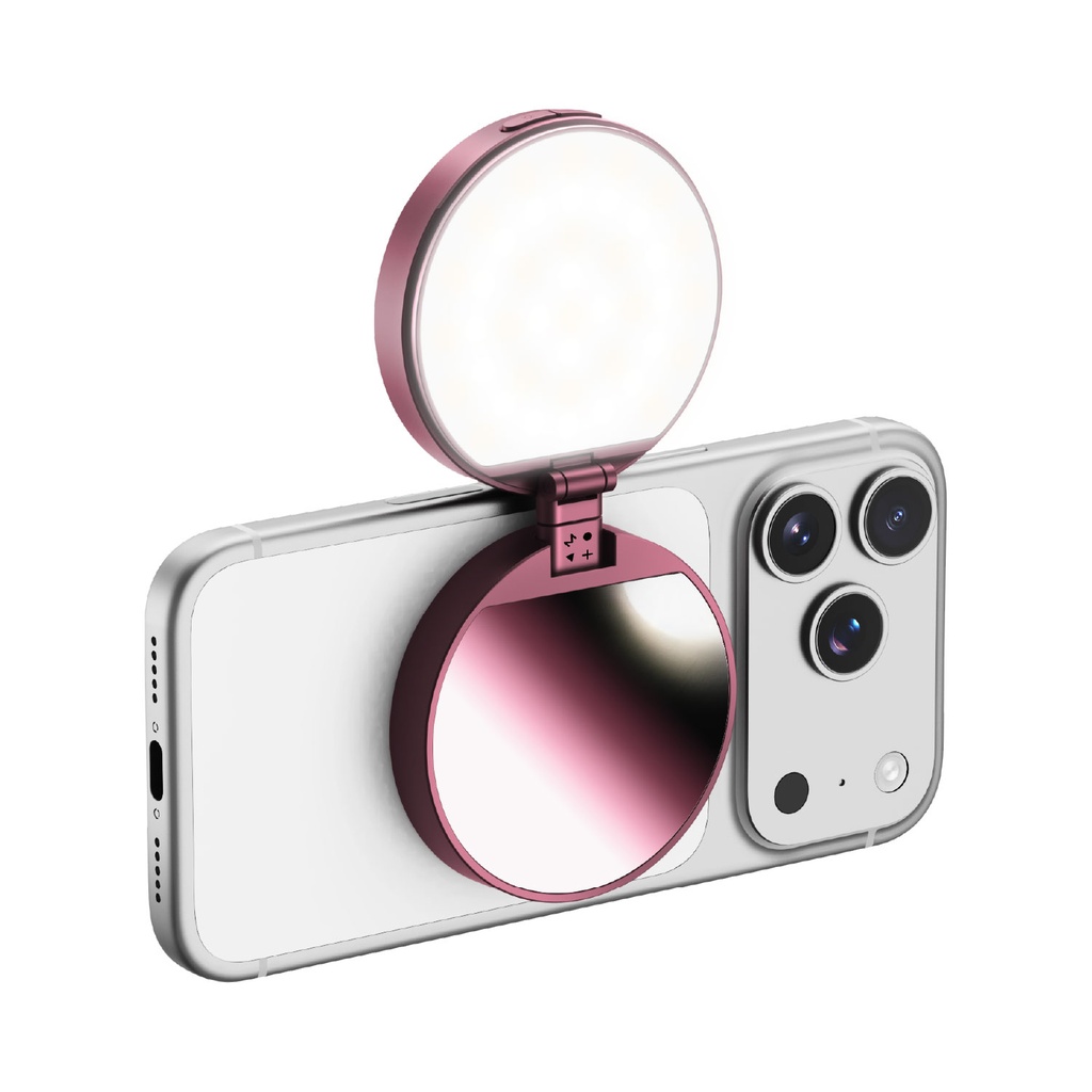 MOMAX 1-SNAP GLOW MAGNETIC LIVE STREAMING SELFIE LIGHT WITH FOLDABLE STAND