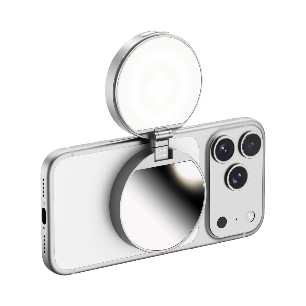 MOMAX 1-SNAP GLOW MAGNETIC LIVE STREAMING SELFIE LIGHT WITH FOLDABLE STAND