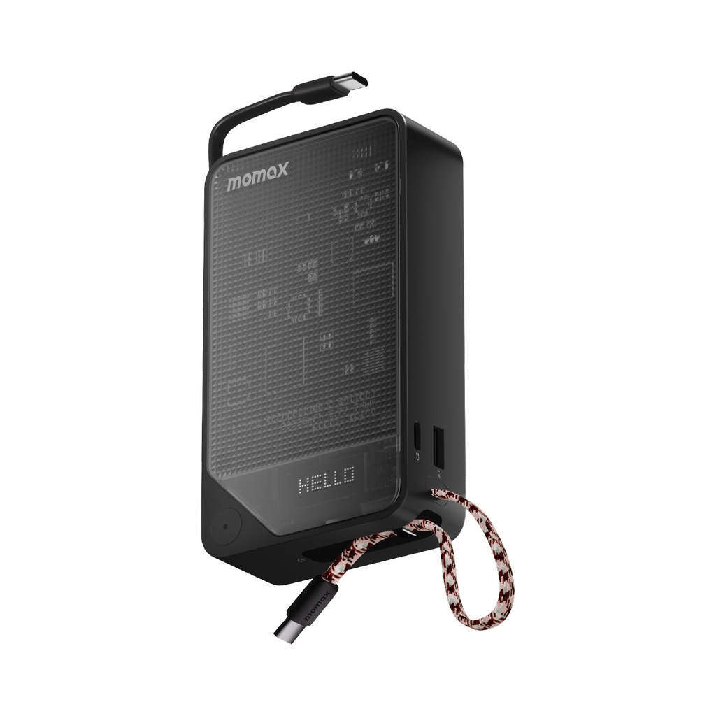 MOMAX 1-POWER X+ 20000mAh BATTERY PACK WITH DUAL BUILT-IN USB-C CABLE