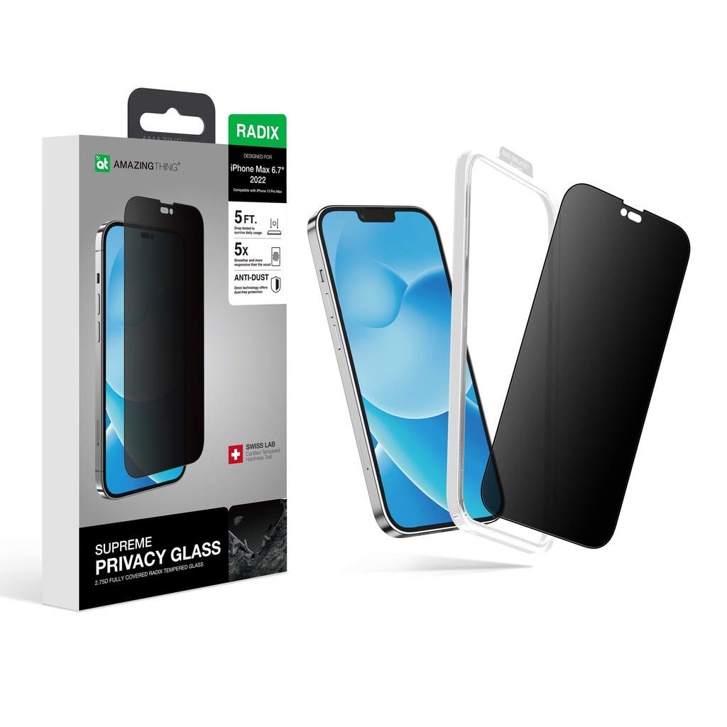 AT IPHONE 14 PLUS 6.7 2.75D FULLY COVERED RADIX PRIVACY GLASS