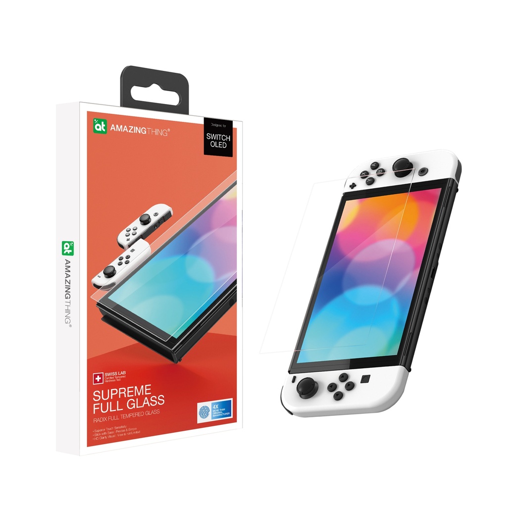 AT NINTENDO SWITCH OLED 7" 2021 SUPREME GLASS DUO-SET 2 X GLASS
