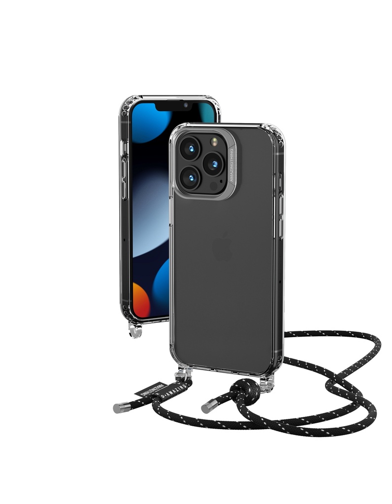 AT IPHONE 13 PRO 6.1 ADVANTA CROSSBODY CASE TRANS WITH LANYARD