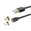 XPOWER MAGNETIC 2IN1 TYPE-C+MICRO USB NYLON 1M CABLE